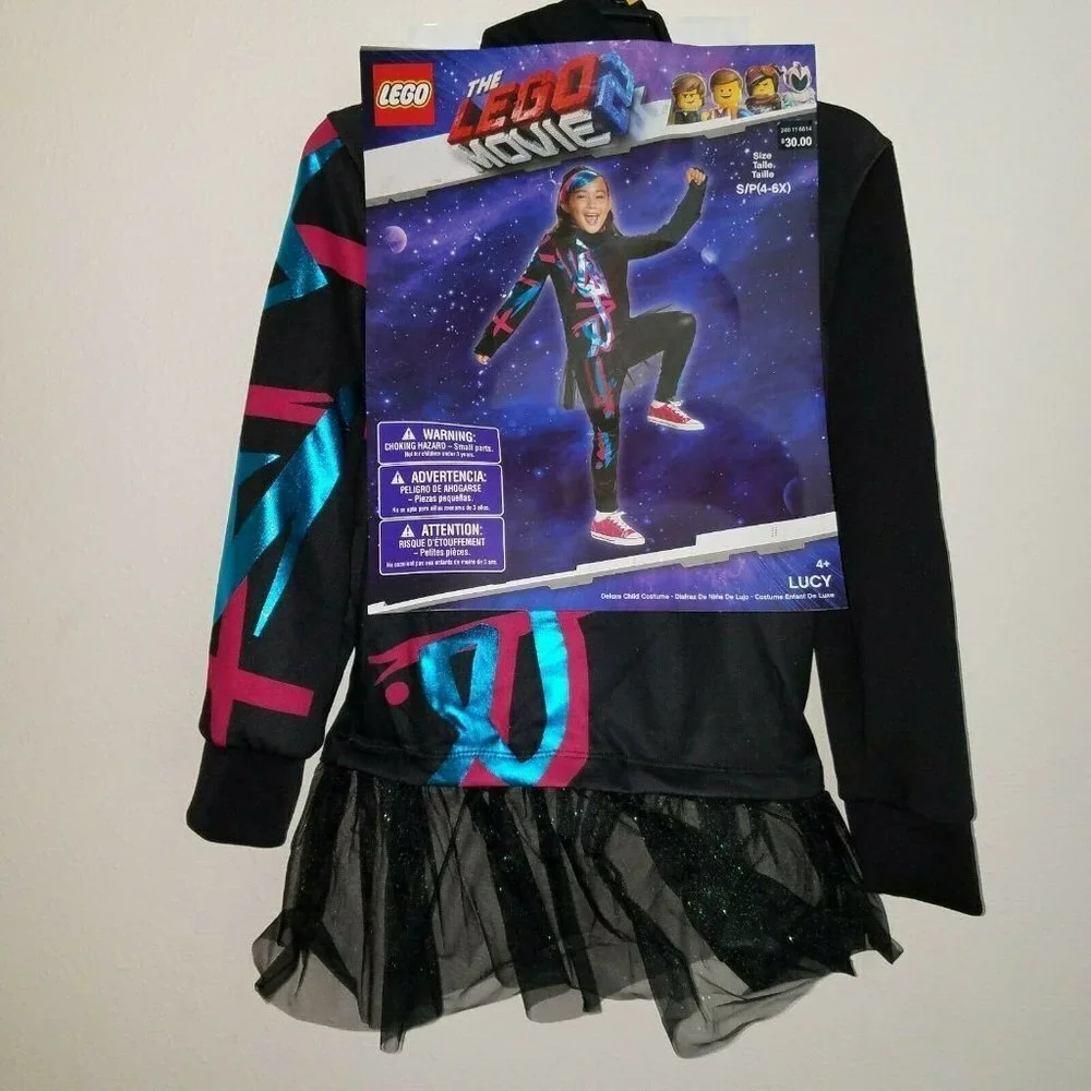 NEW Lucy Wyldstyle Lego Movie Halloween Costume Cosplay Small 4-6X